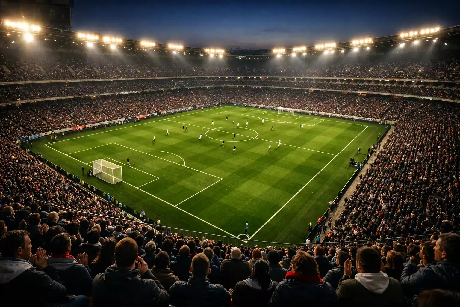 Stadio di calcio durante partita di Serie A italiana